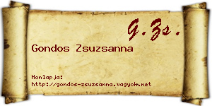 Gondos Zsuzsanna névjegykártya